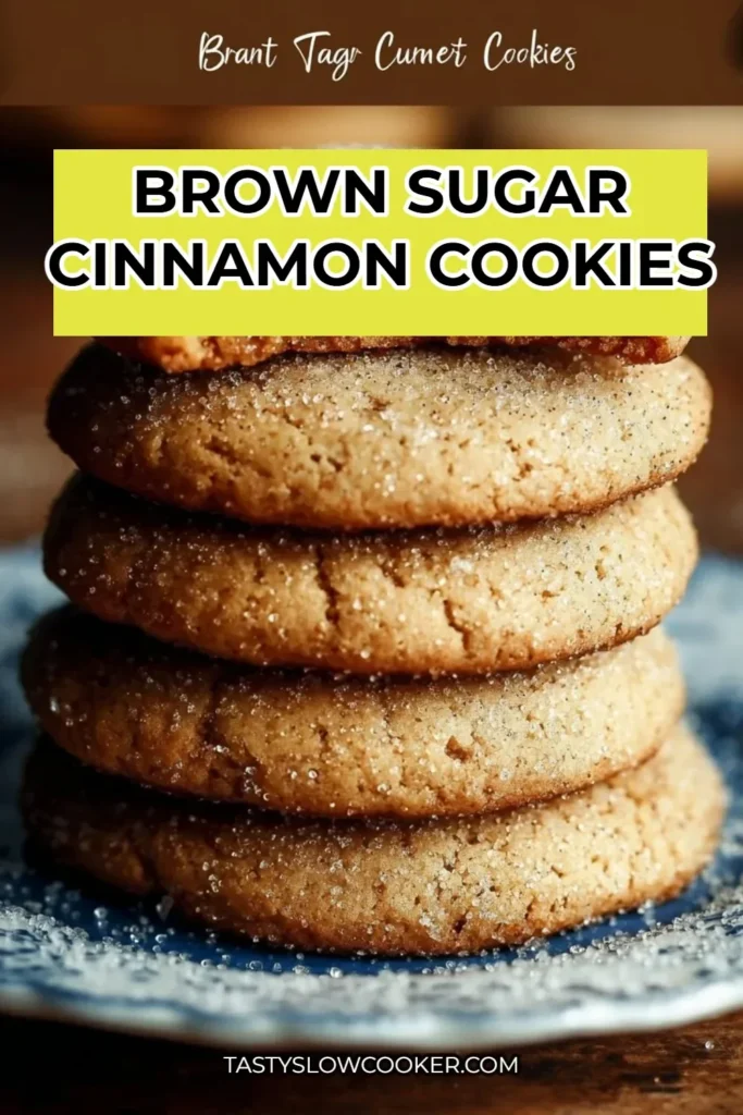 Plate of delicious brown sugar cinnamon cookies fresh out of the oven