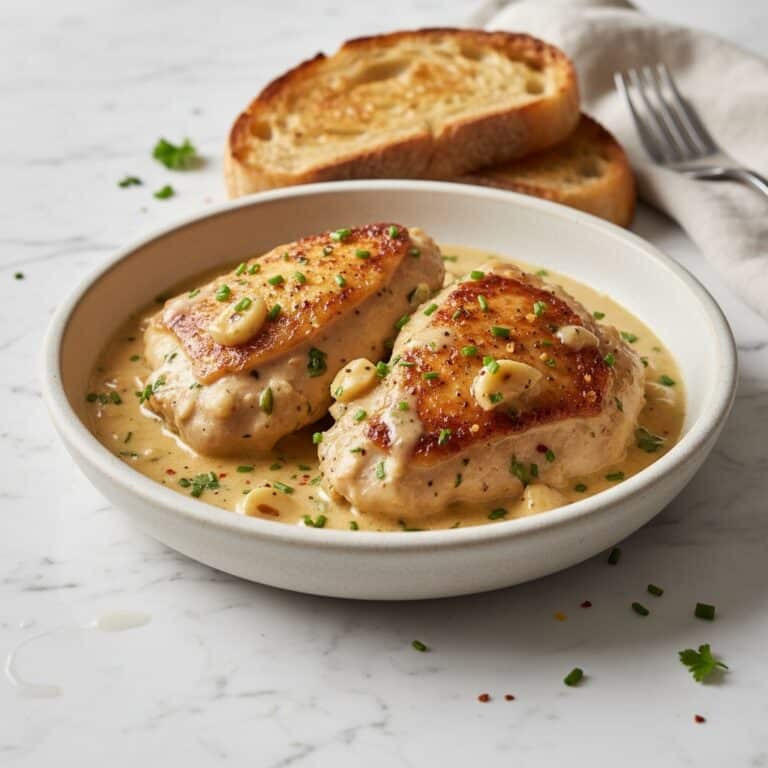 Delicious of garlic parmesan chicken pasta.