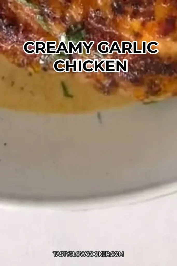 Creamy Garlic Chicken dish with herbs and spices