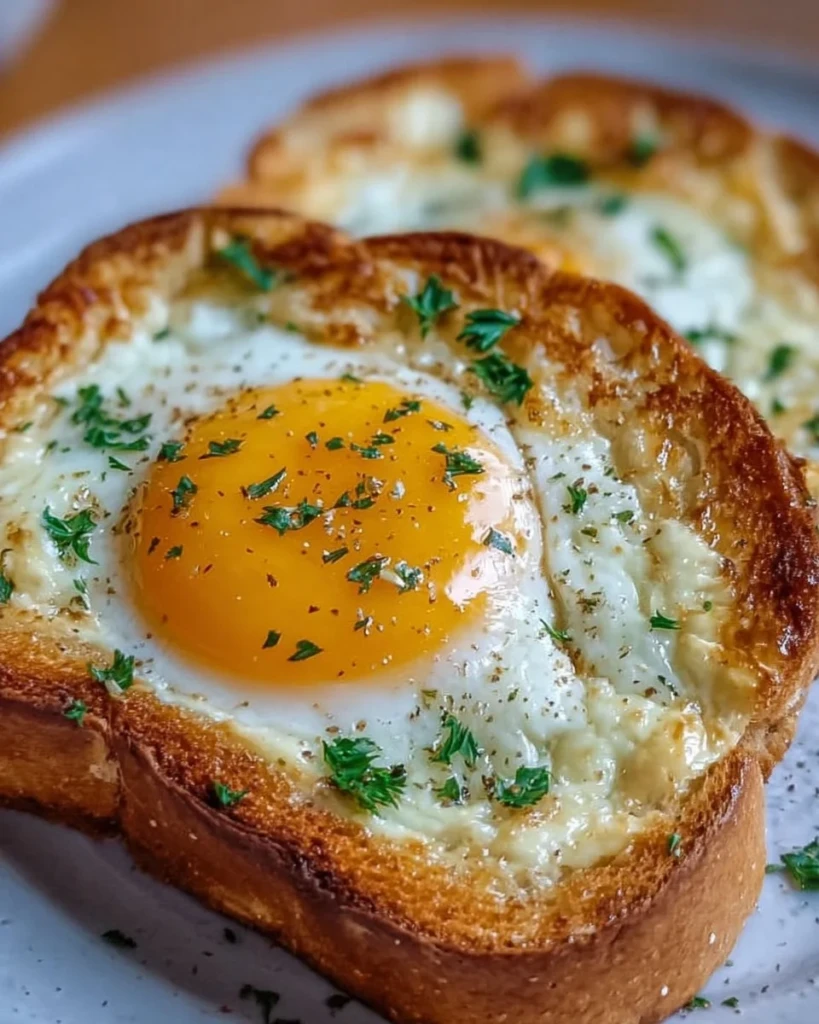 Delicious air fryer egg and cheese toast with golden crispy edges