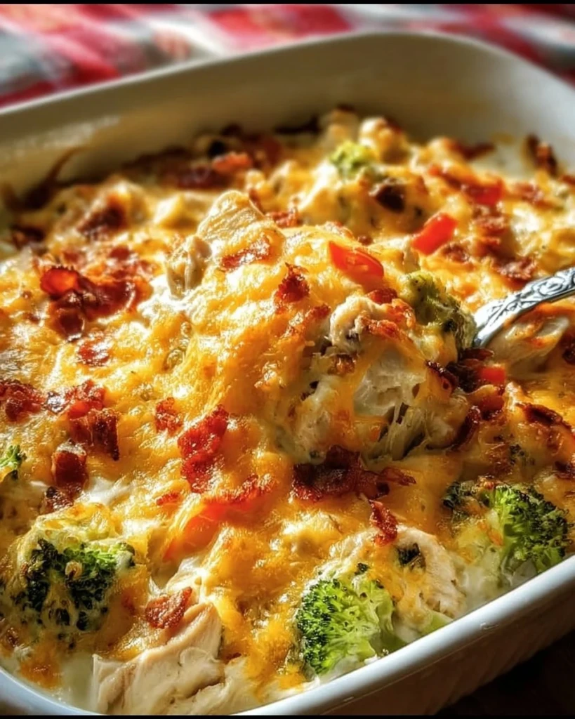 Delicious low carb chicken casserole ready to serve