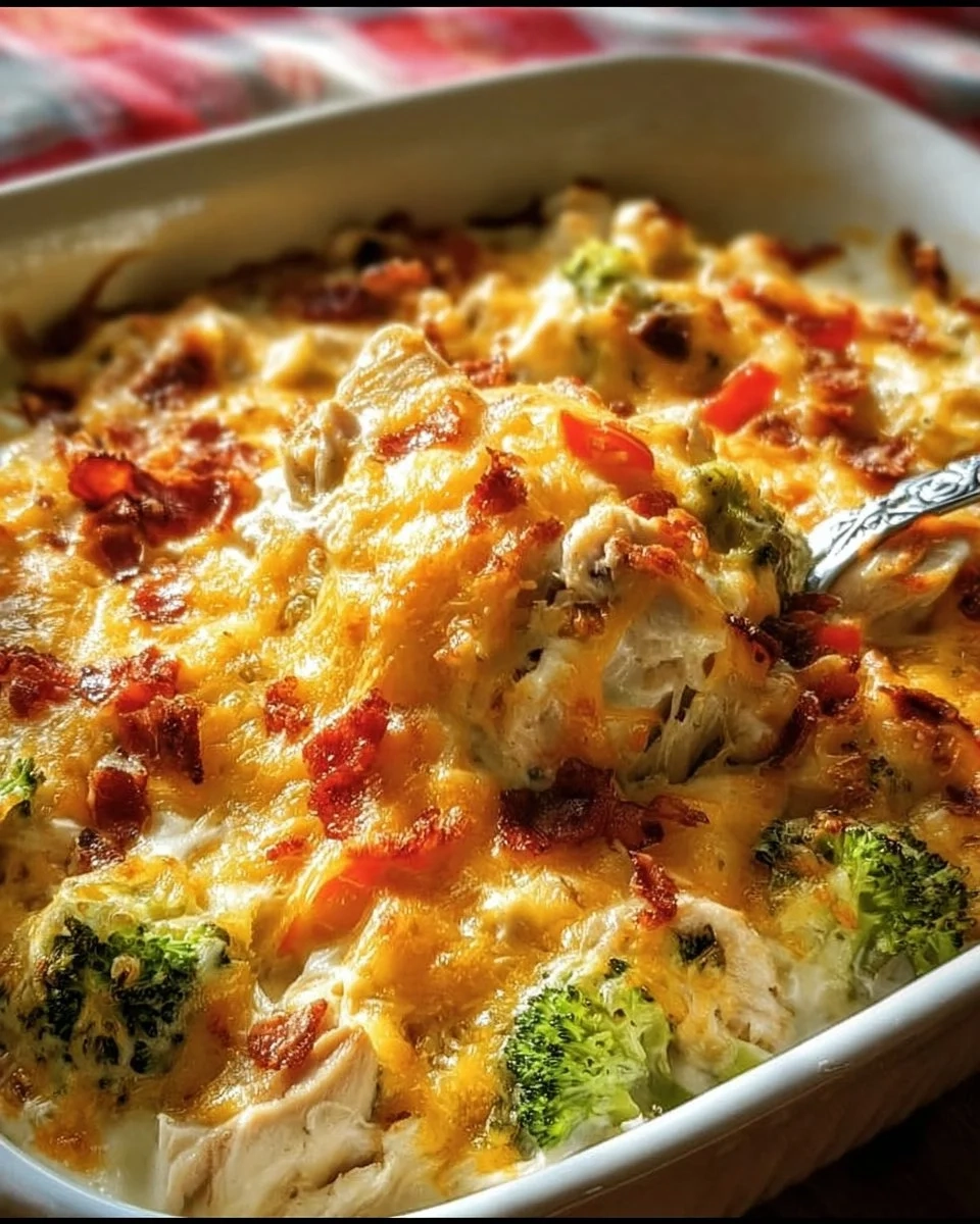 Delicious low carb chicken casserole ready to serve
