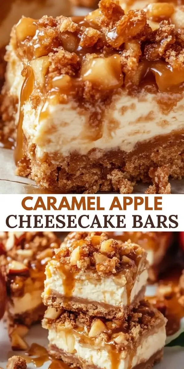 Caramel Apple Cheesecake Bars