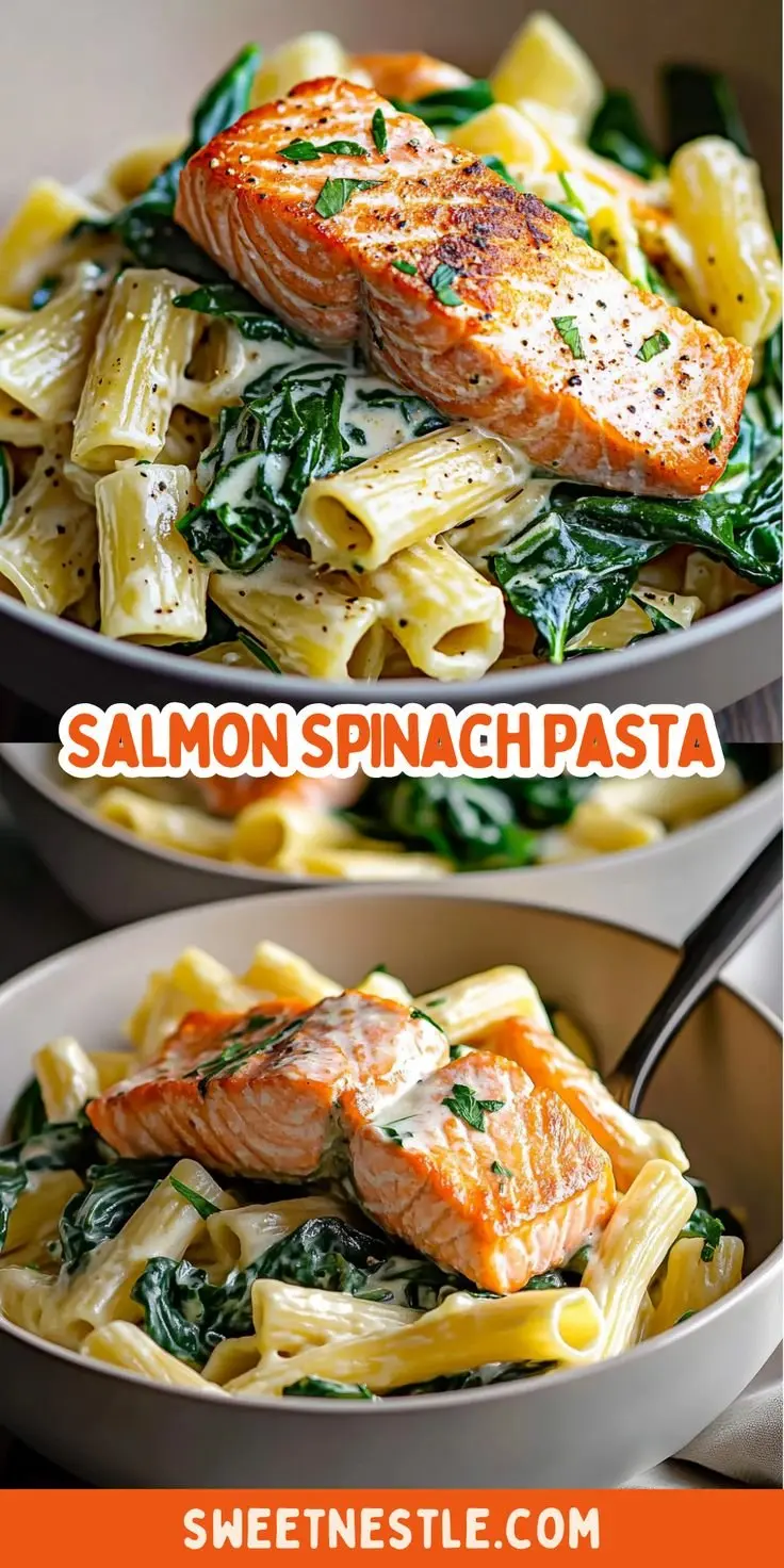 Salmon Spinach Orzo Pasta
