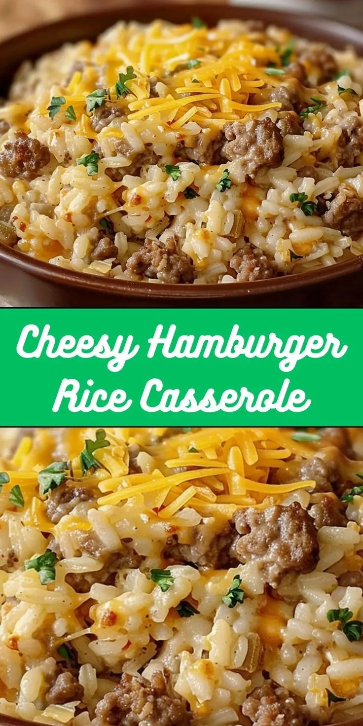 Cheesy Hamburger Rice Casserole