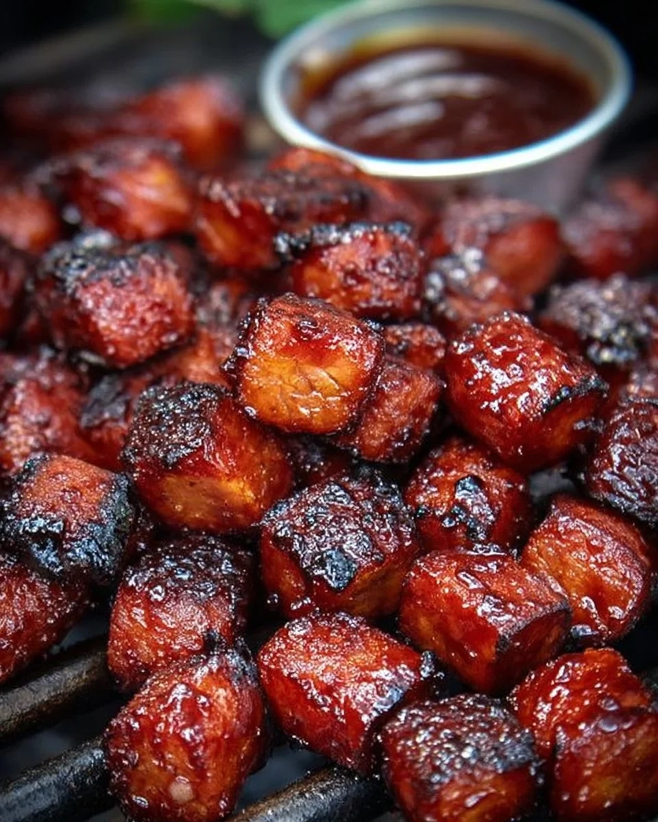 Air Fryer Hot Dog Burnt Ends recipe showcasing smoky, tender bites.