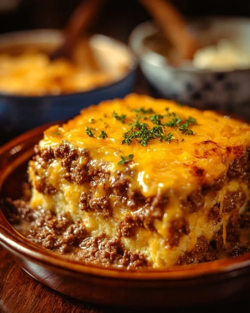 Delicious Cattle Drive Casserole served in a bowl