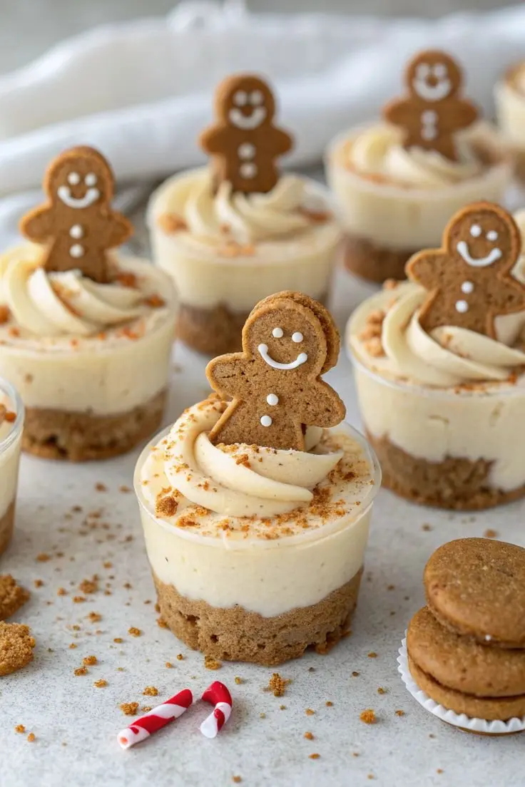 No-Bake Gingerbread Cheesecake Cups