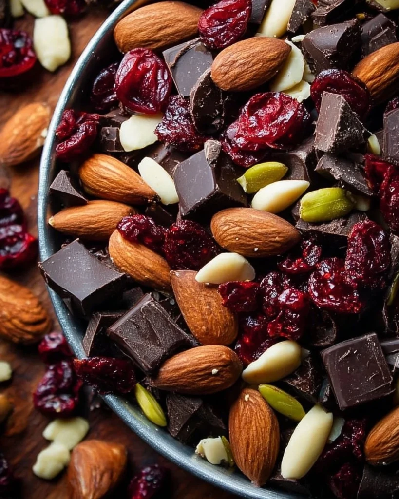 Dark Chocolate-Cherry Trail Mix for a healthy anti-inflammatory snack
