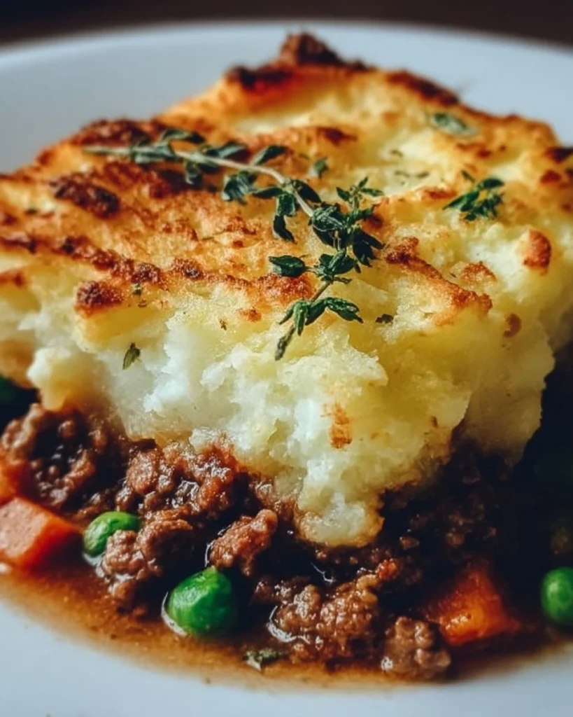 Delicious easy Shepherd's Pie casserole served in a dish