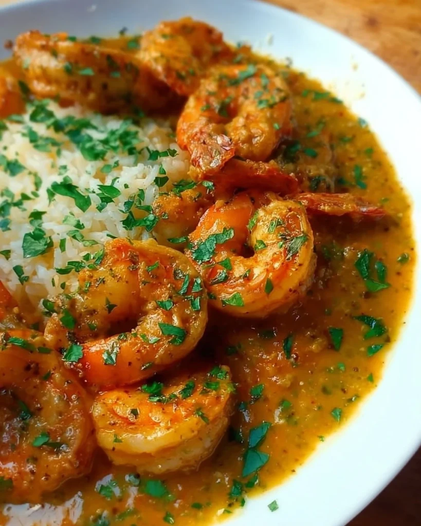 Delicious easy shrimp recipe served with herbs and spices