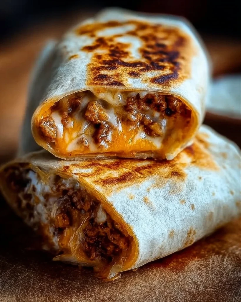 Delicious Grilled Cheese Burrito with melted cheese and hearty fillings
