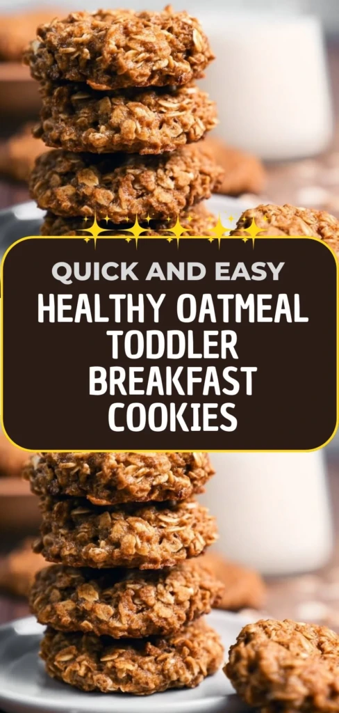 Healthy oatmeal cookies for toddlers, perfect for breakfast or snacks