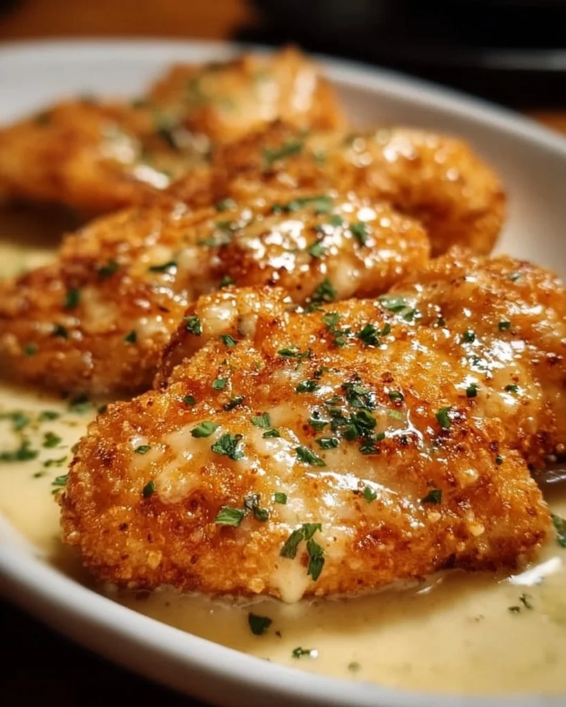 Delicious Parmesan Chicken dish from Longhorn Steakhouse, featuring creamy cheese and herbs.