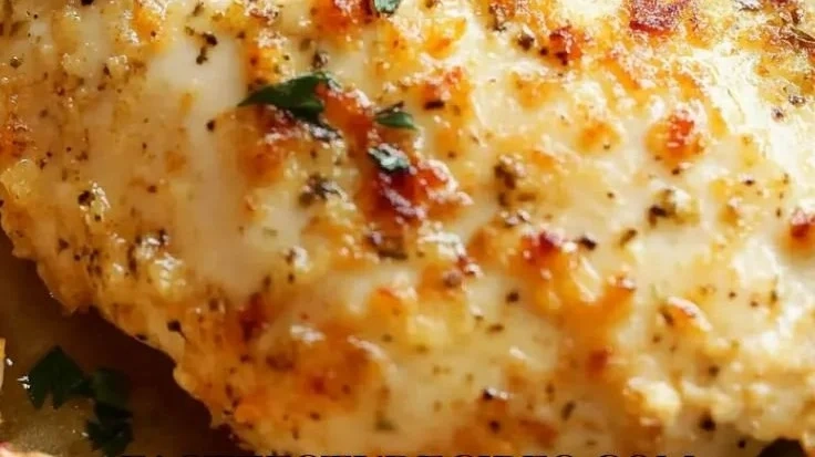 Delicious Melt In Your Mouth Chicken Breast garnished with herbs