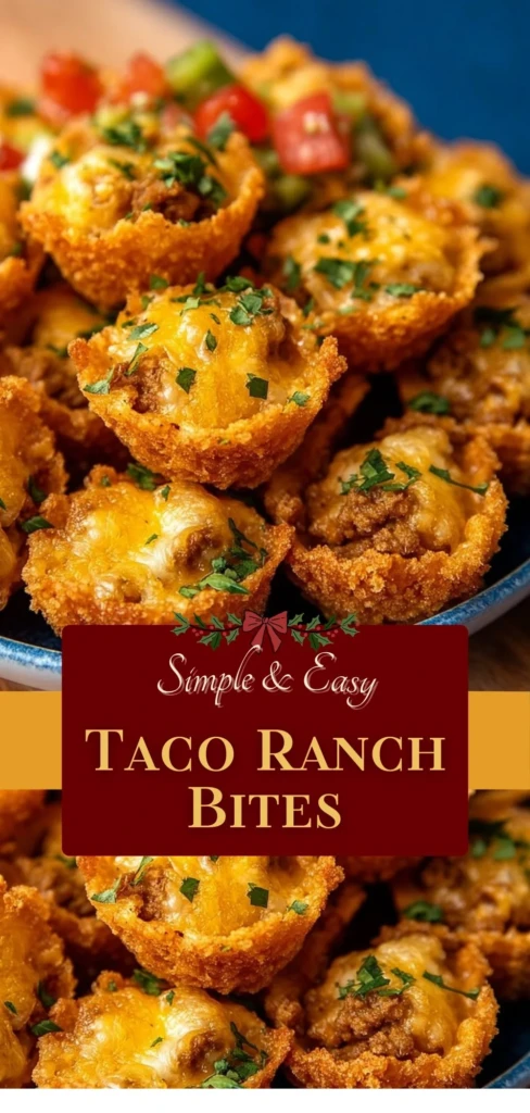 Deliciously crispy Taco Ranch Bites served in a bowl