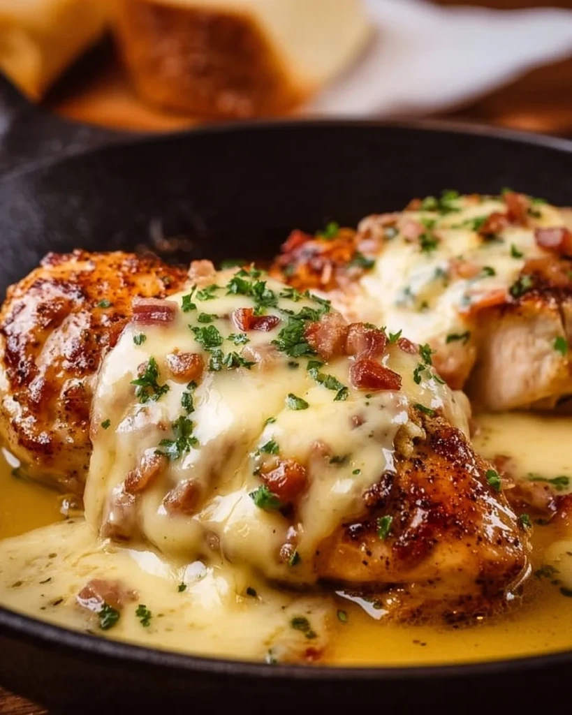 Texas Roadhouse Smothered Chicken topped with Jack Cheese for a hearty meal