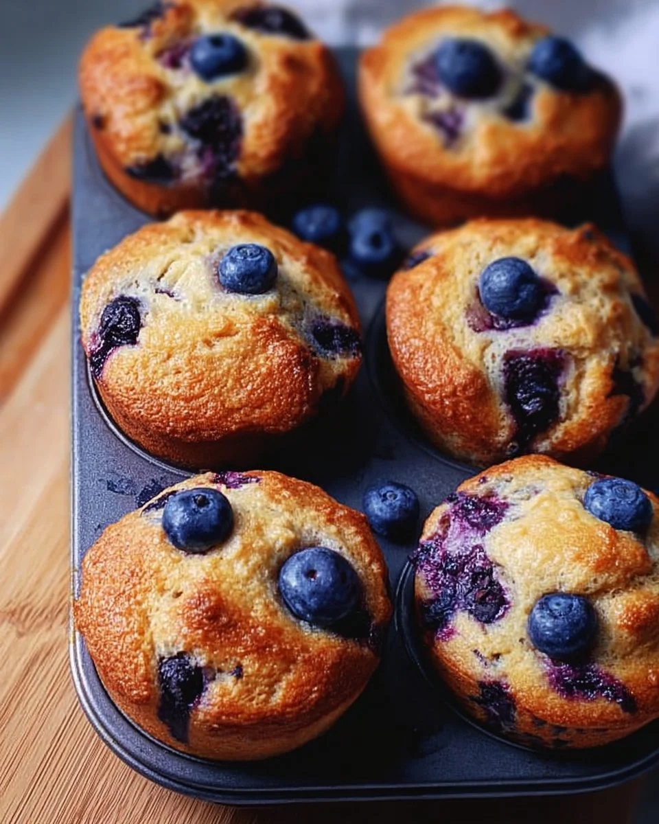 Hearty Blueberry Protein Muffins