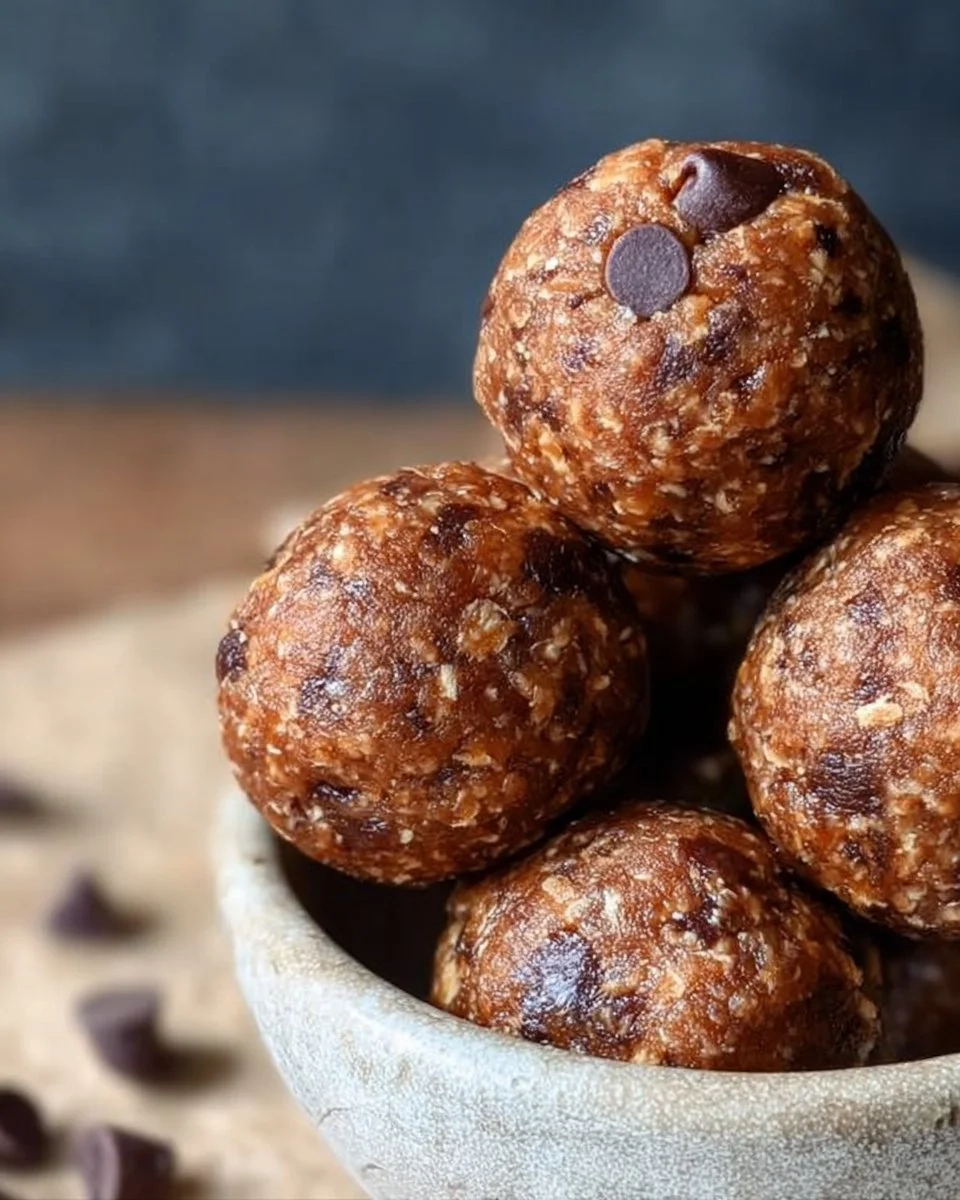 Easy No-Bake Chocolate Peanut Butter Protein Balls
