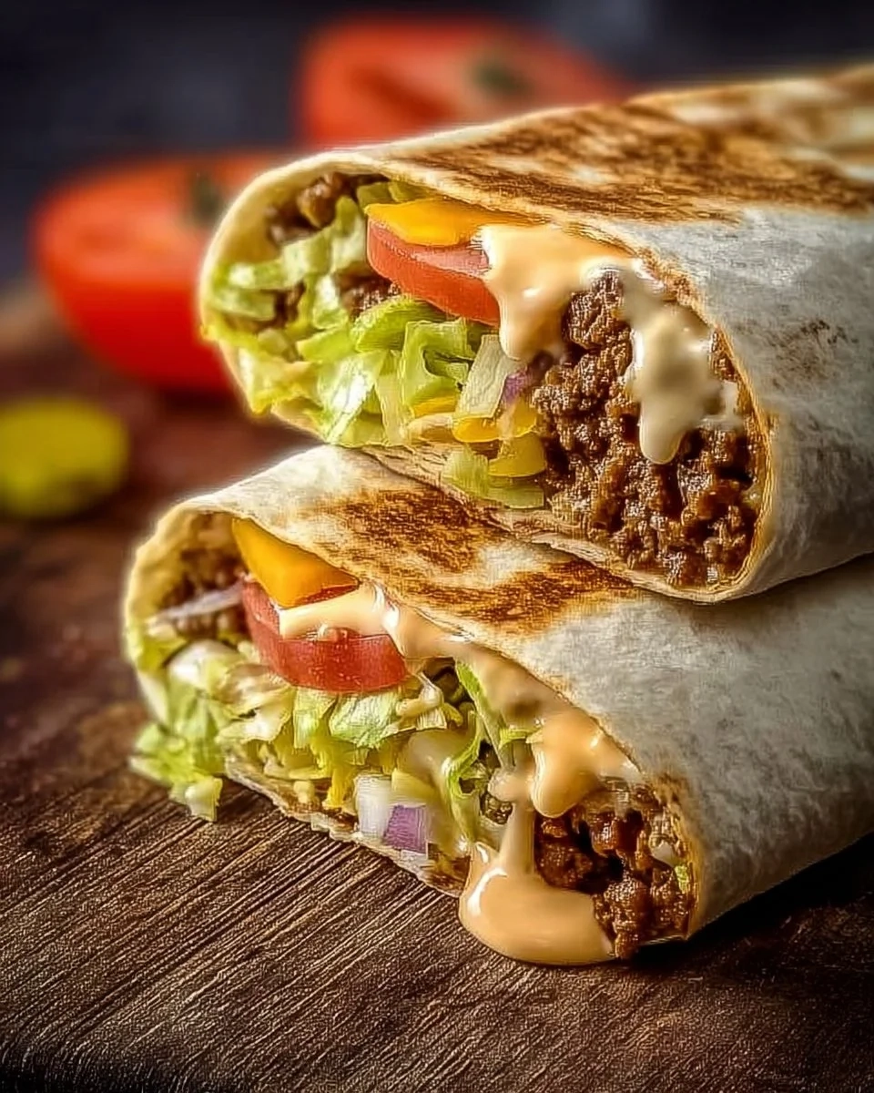 Delicious Big Mac Wraps recipe with ingredients and preparation steps