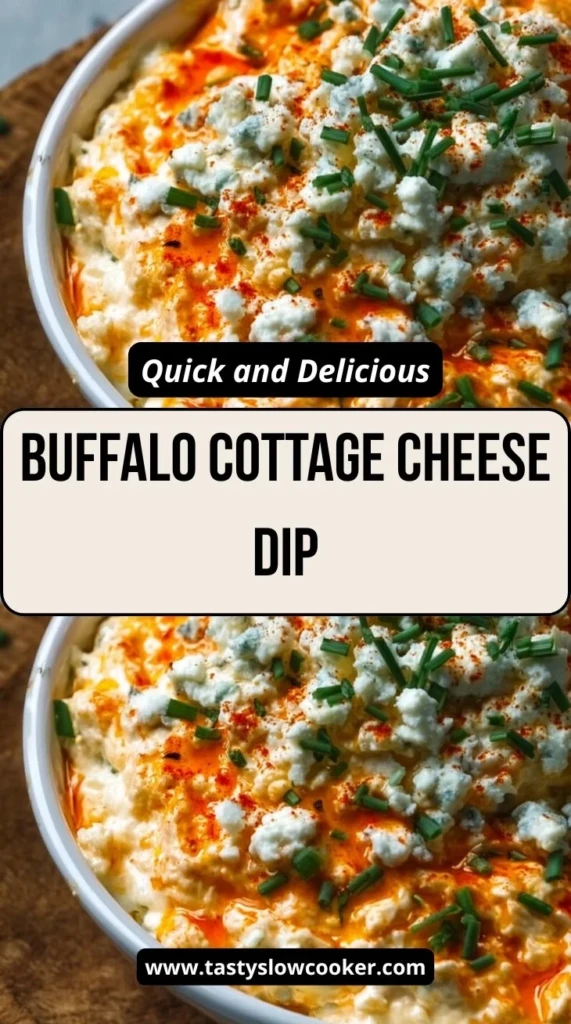 Creamy Buffalo Cottage Cheese Dip served with vegetables and chips