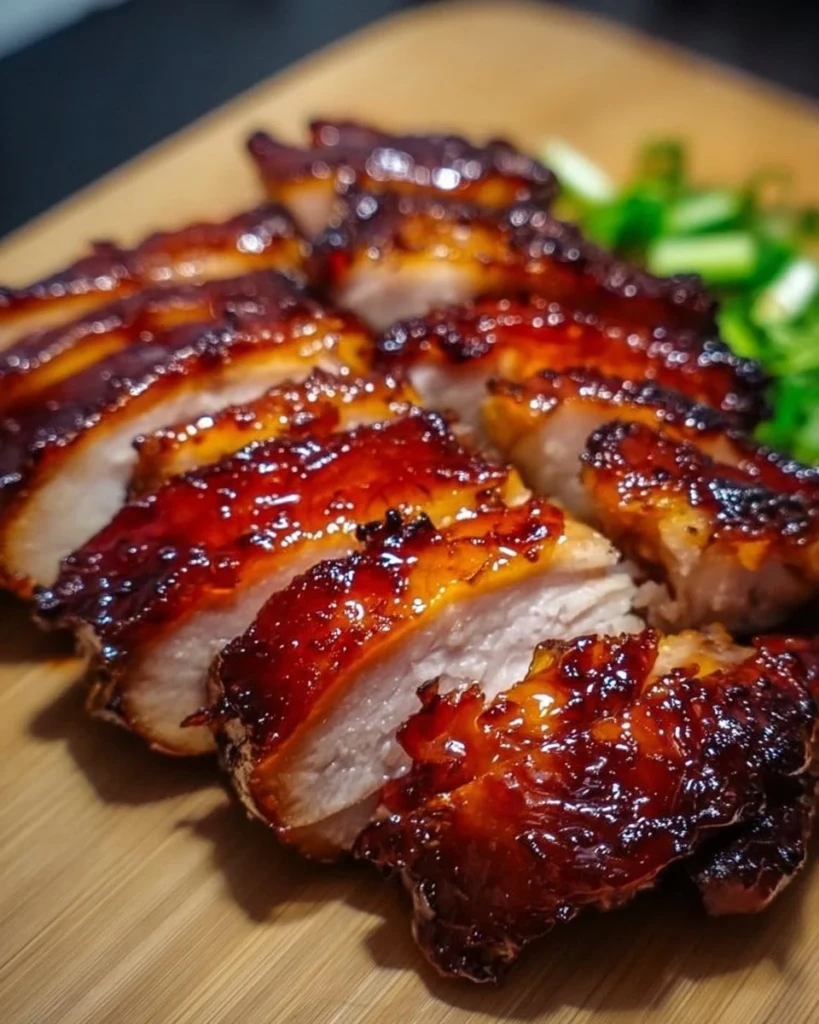 Delicious Char Siu Chicken glazed with a sweet and savory marinade