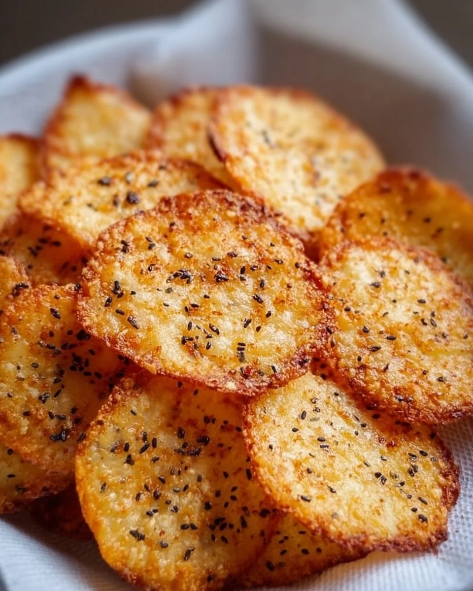 Bowl of crispy Cottage Cheese Chips, a high-protein snack option