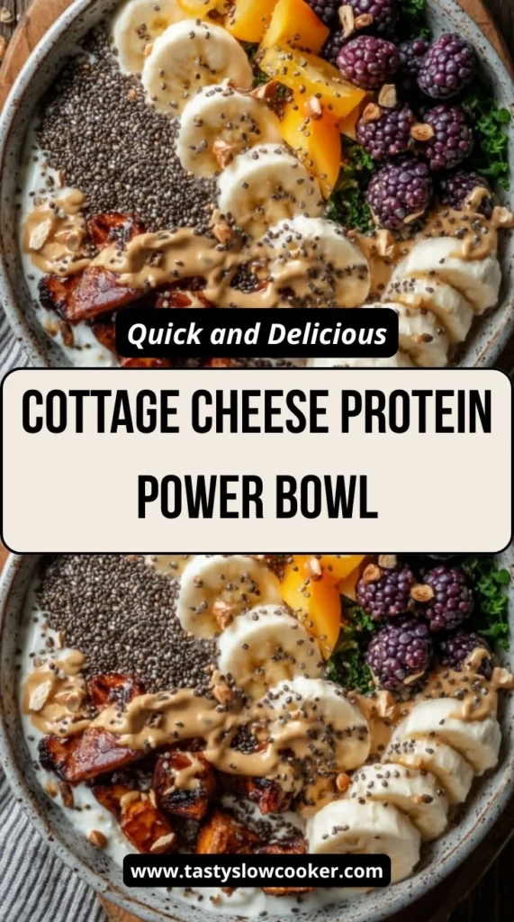 Cottage Cheese Protein Power Bowl with fresh fruits and nuts