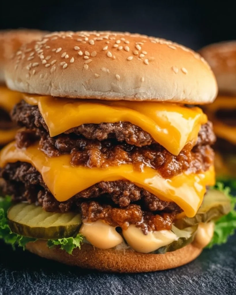 Delicious crockpot cheeseburgers served with toppings