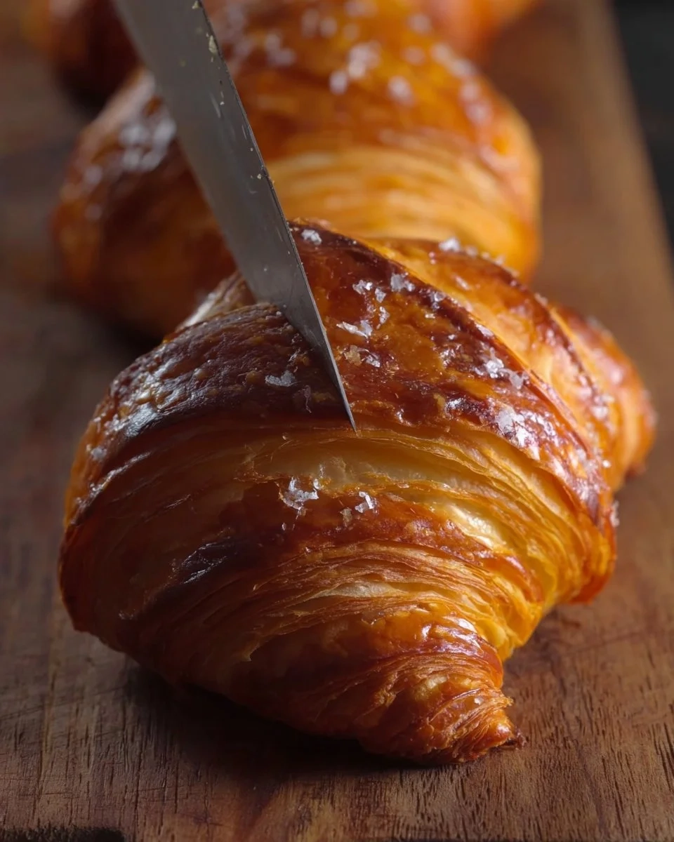 Delicious homemade croissants fresh out of the oven.