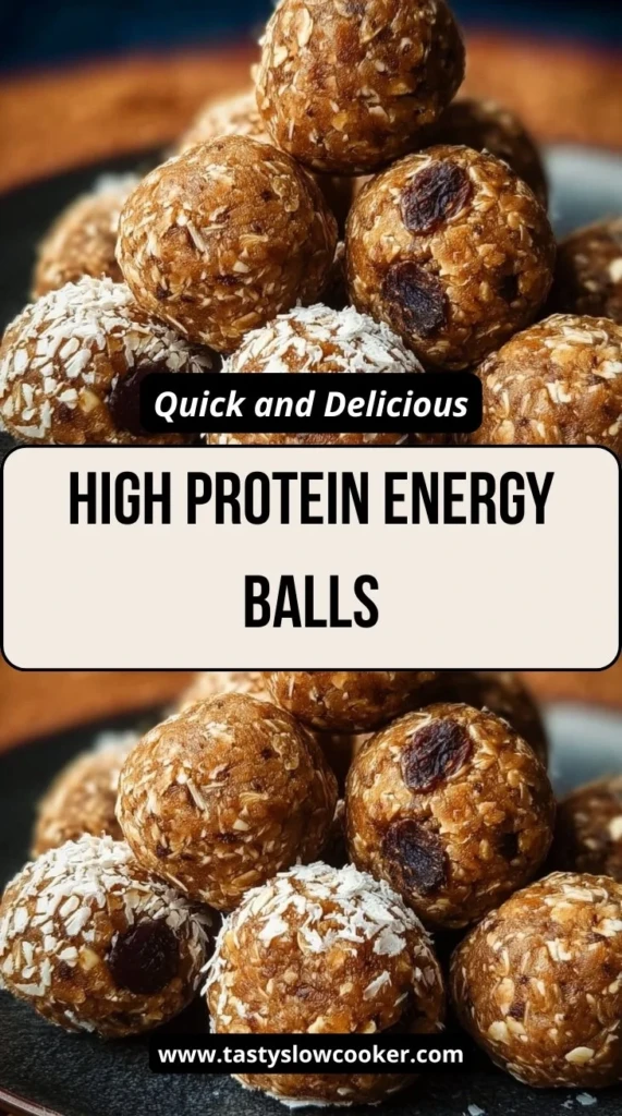High protein energy balls recipe for a nutritious snack.