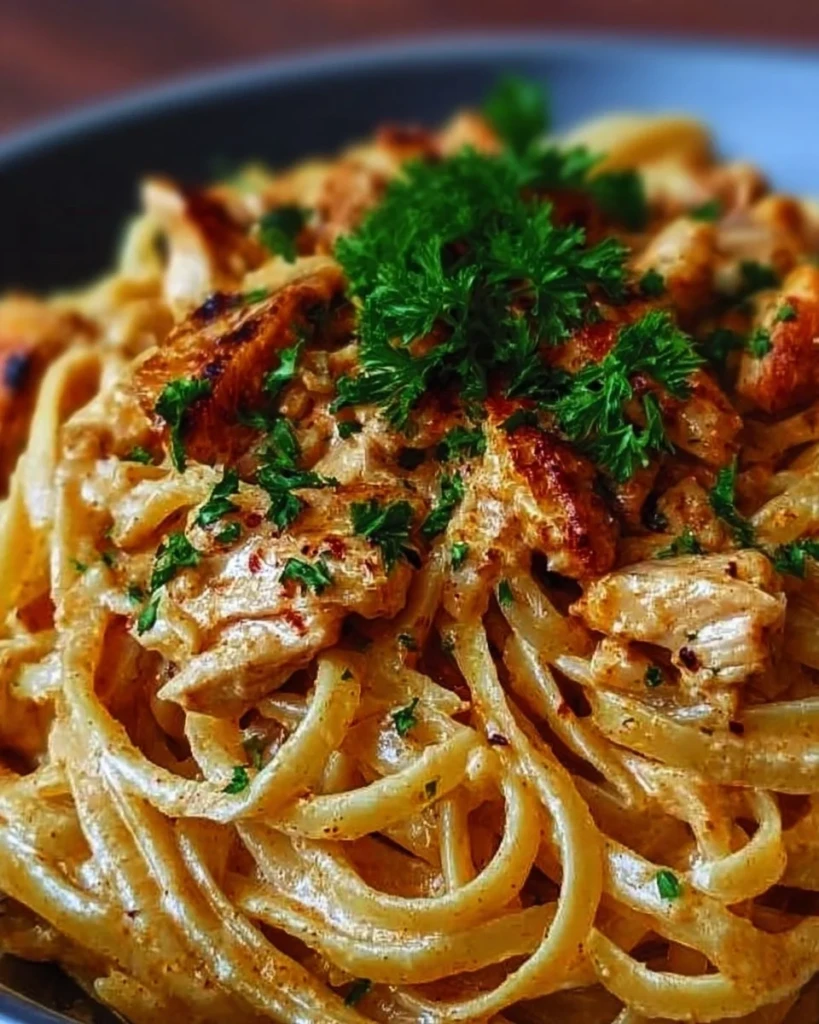 Creamy cowboy butter chicken linguine dish ready in 30 minutes