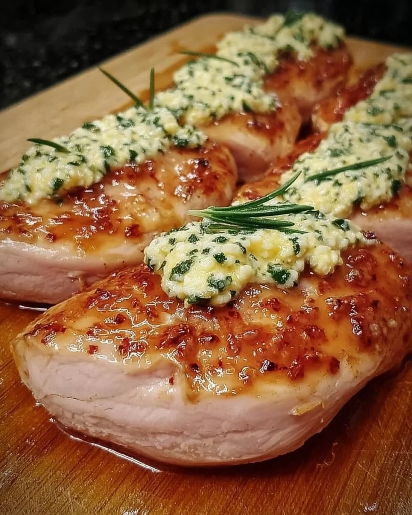 Melt in your mouth chicken breast served with herbs and spices