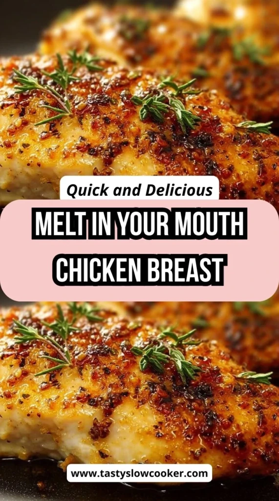 Melt in your mouth chicken breast recipe with herbs and spices