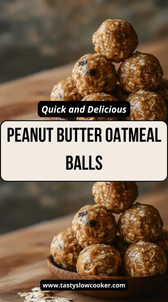 Homemade Peanut Butter Oatmeal Balls served on a plate