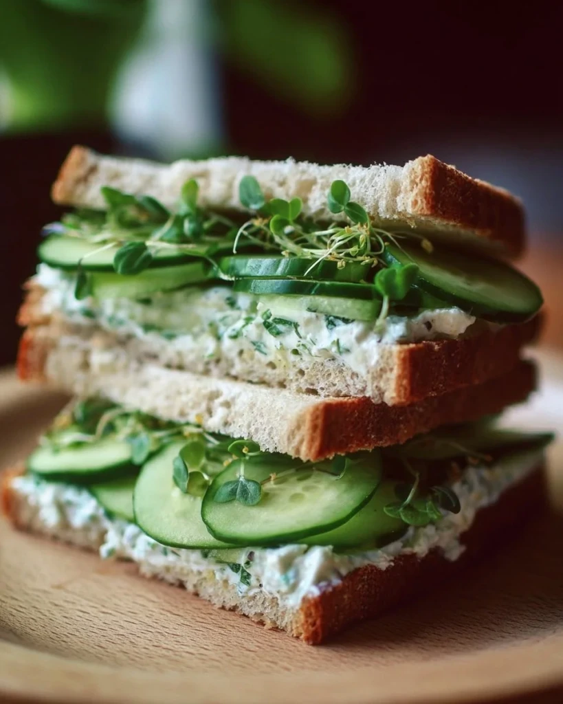 Quick cucumber salad sandwiches recipe with fresh ingredients