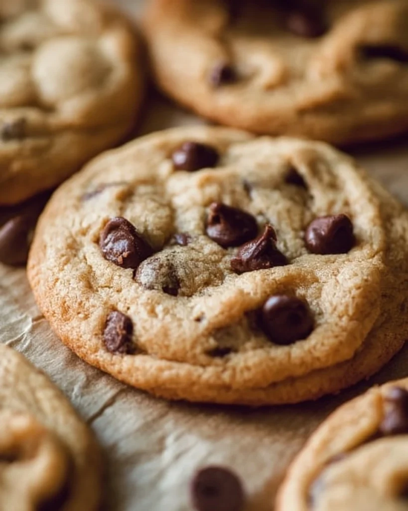 Delicious soft chocolate chip cookies fresh from the oven