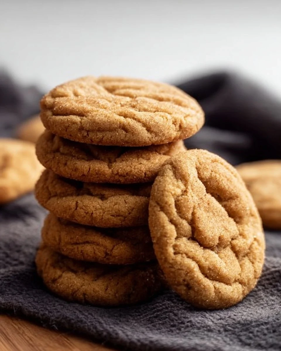 Batch of easy 3 ingredient brown sugar cookies on a baking tray