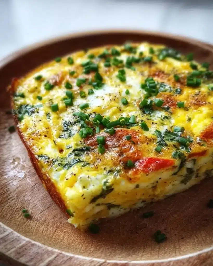Delicious high-protein cottage cheese egg bake with fresh ingredients