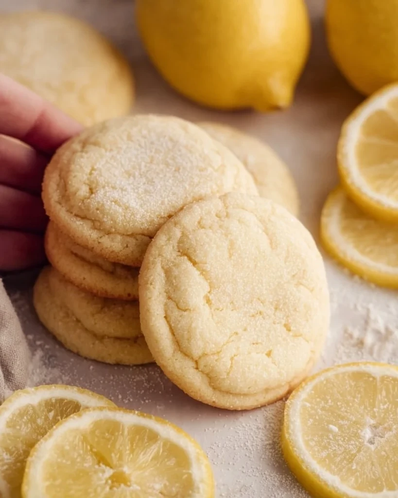 Delicious homemade lemon cookies with a zesty flavor and golden edges.